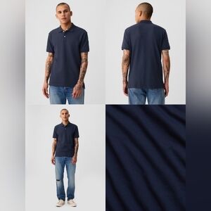 NWT, GAP, Navy Blue, Pique Polo, Shirt, Size Large